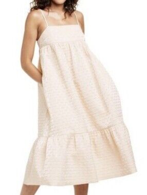 Kika Vargas X Target Champagne Dress with Spaghetti Straps